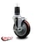 Service Caster 5'' Maroon Poly Swivel 1-5/8'' Expanding Stem Caster with Brake SCC-EX20S514-PPUB-MRN-TLB-158 - alternate 3